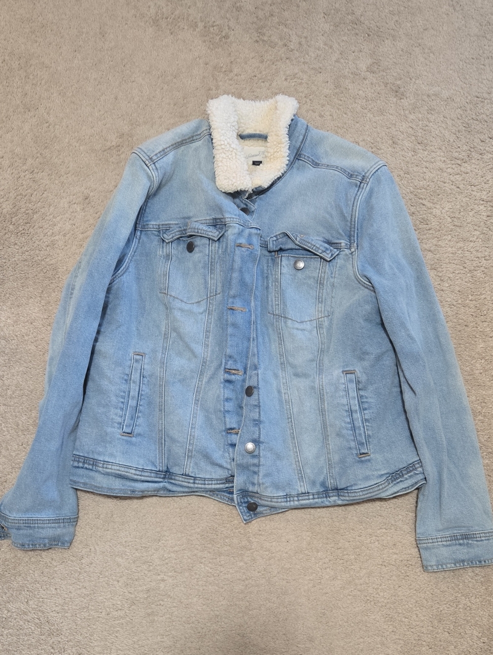 Universal Thread Light Blue Denim Sherpa Collar Jacket